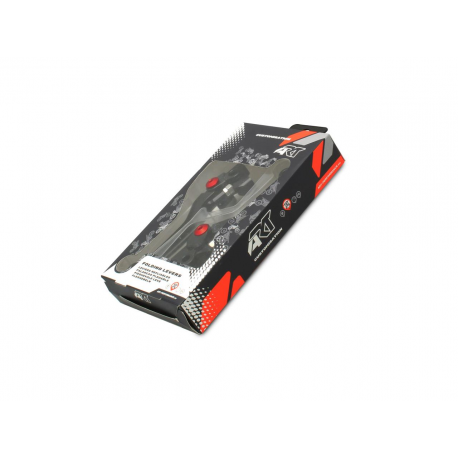 ART - Paire Leviers Repliables Noir/Vis Rouge Compatible Honda Crf250R/450R/Rx 07-20