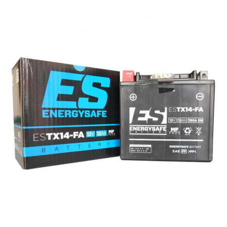 ENERGY SAFE – Batterie Moto 12V Sans Entretien - CTX14 / ESTX14-FA - Activée Usine - 12Ah - L150Mm W87Mm H145