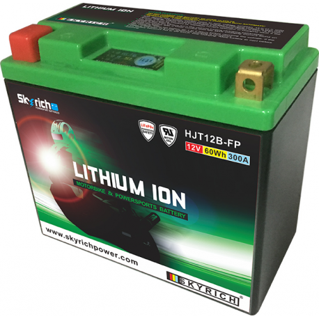 SKYRICH - Batterie Moto 12V Lithium Ion LT12B-BS Sans Entretien - Dim.150 x 65 x 130mm