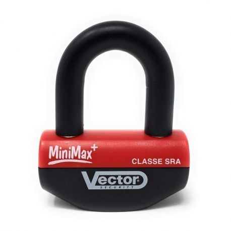 VECTOR - Antivol Moto bloque disque MINIMAX+ Ø16mm / 47x40mm - Classe SRA - Type U - Avec cordon de rappel