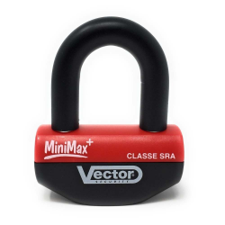 VECTOR - Kit antivol chaîne 1,30m + cadenas/bloque-disque MiniMax+ SRA + Fixation Compac Blok
