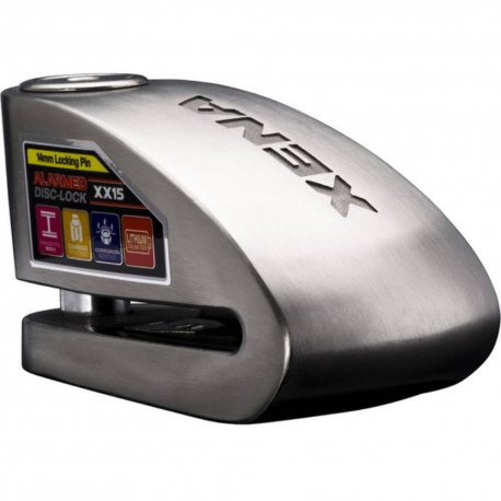 XENA - Antivol Moto Bloque disque XX15 Alarm acier 14mm 120 dB - Homologué SRA