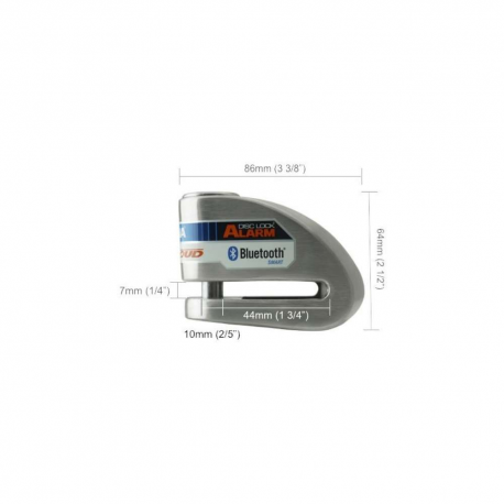 XENA - Bloque disque XX10 Alarm Bluetooth 10mm 120 dB acier - Homologué SRA