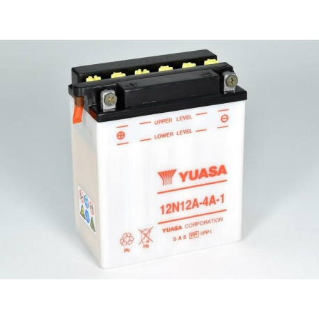 YUASA - Batterie Moto 12V Avec Entretien 12N12A-4A-1