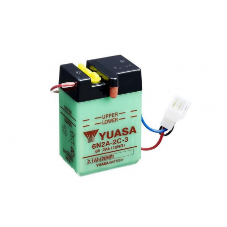 YUASA - Batterie Moto 6V Avec Entretien 6N2A-2C-3