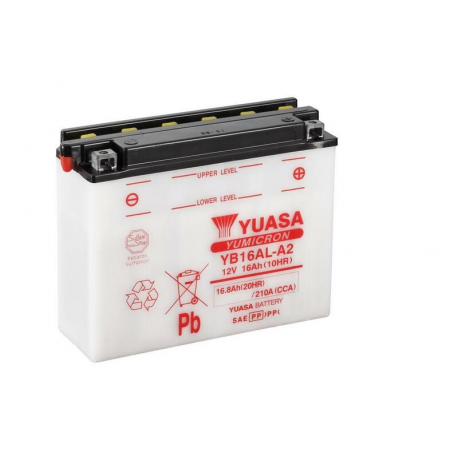 YUASA - Batterie Moto 12V Avec Entretien Yb16Al-A2 / Yb16Ala2