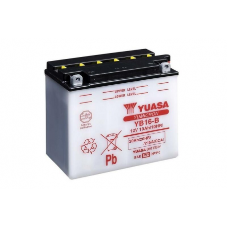 YUASA - Batterie Moto 12V Sans Entretien Yb16-B