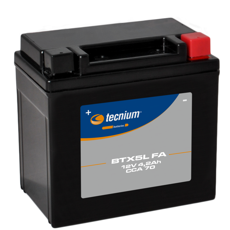 TECNIUM - Batterie moto sans entretien activé usine - BTX4L+/BTZ5S