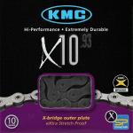 KMC - Chaîne de Vélo X10 - 116 Maillons - 10 vitesses - Chaîne Silencieuse - Résistante et Fiable - Par 5
