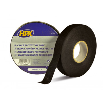 HPX - Ruban adhésif coton noir 19mm x 25m
