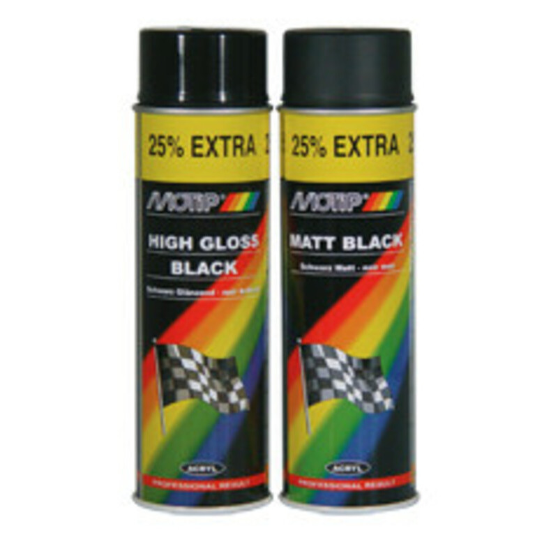 MOTIP - Peinture Satin noir mat - Spray 500 ml