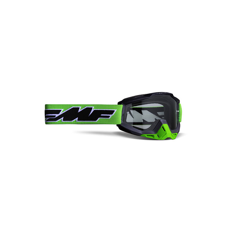 FMF - Masque Moto Powerbomb Rocket Lime - Clear Lens