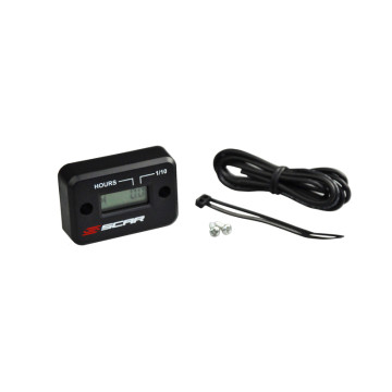 SCAR - Compteur d'heures filaire avec Velcro noir