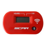 SCAR - Compteur d'heures Sans-fil avec Velcro rouge