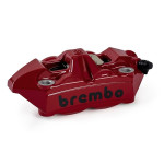 BREMBO RACING - Étrier De Frein Avant Droit Upgrade M4 Ø34Mm - Rouge Logo Noir - 120988599