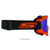 S-LINE - Masque Moto Cross ECO Orange Bleu Iridium Taille Unique 